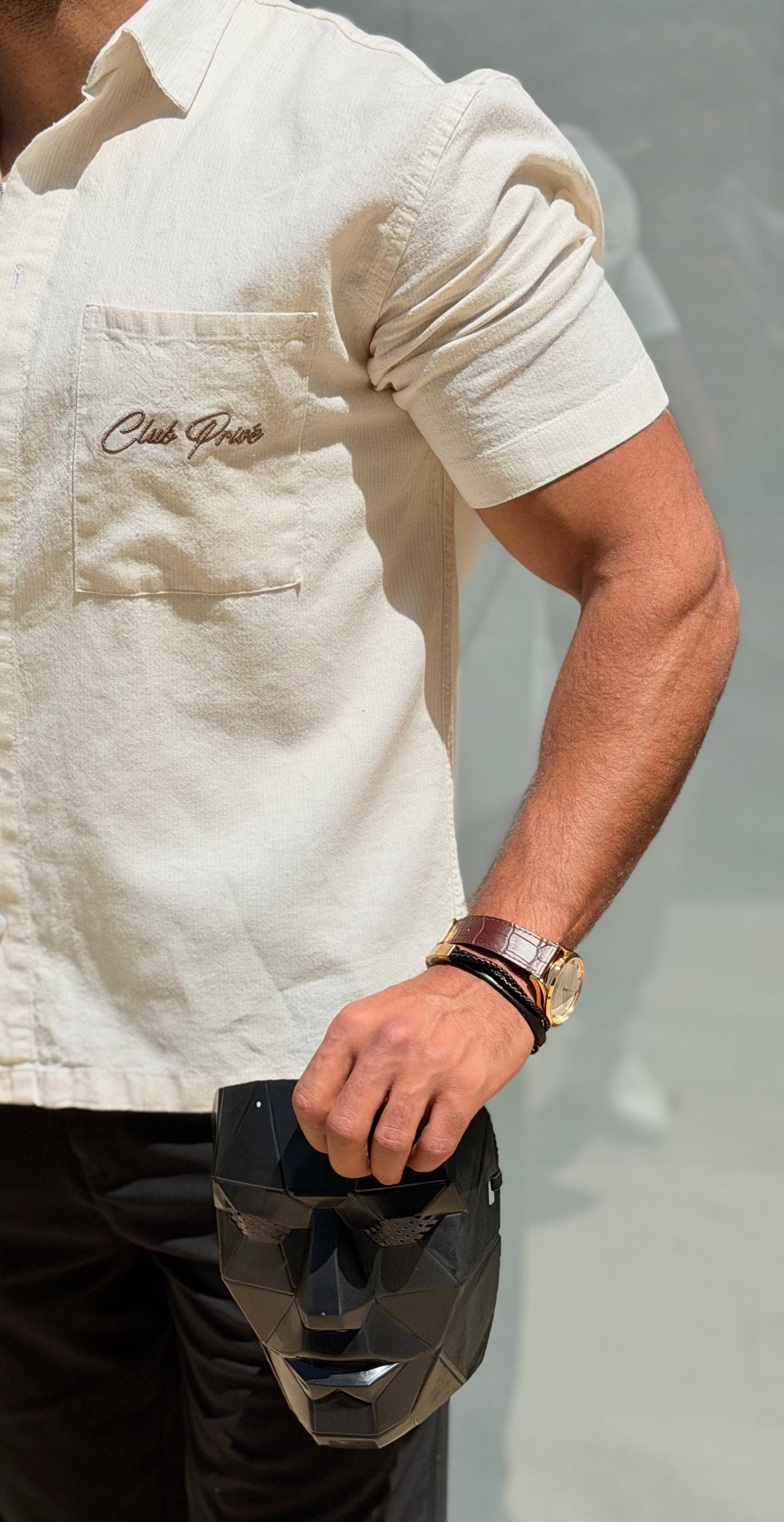 EMBROIDERED LINEN SHIRT