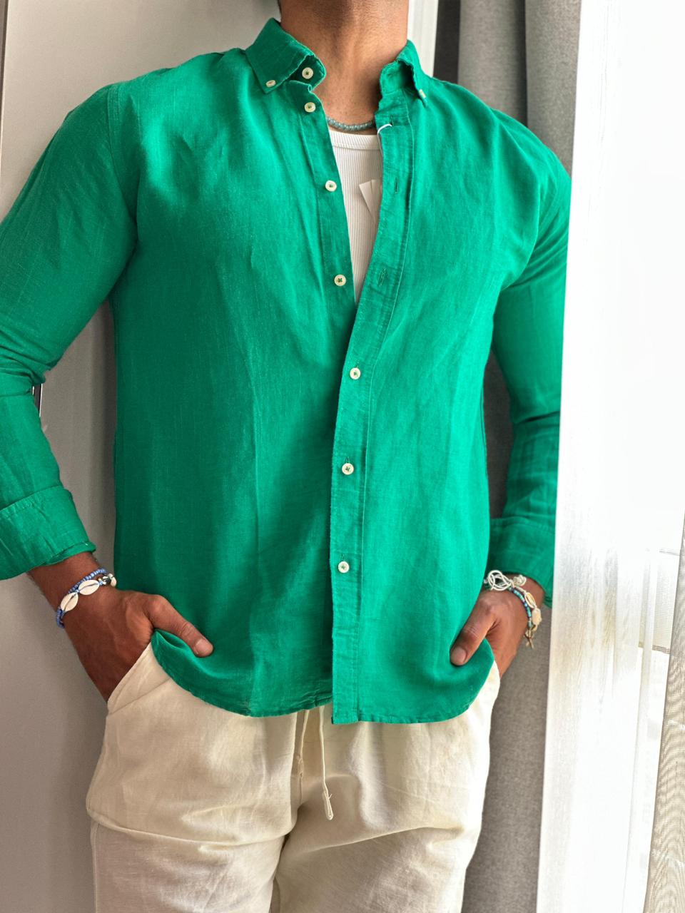 Basic relaxed fit linen shirt