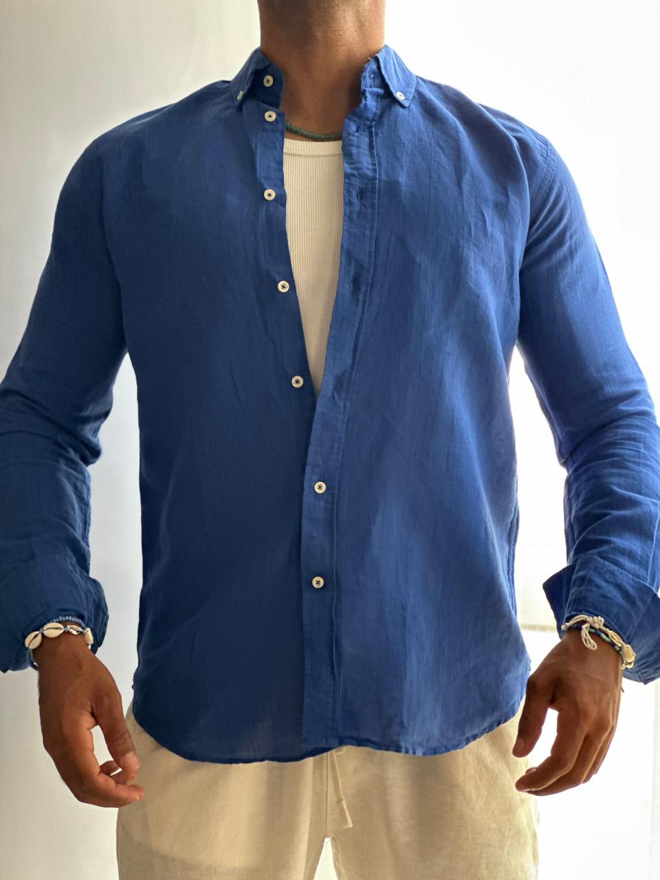 Basic relaxed fit linen shirt